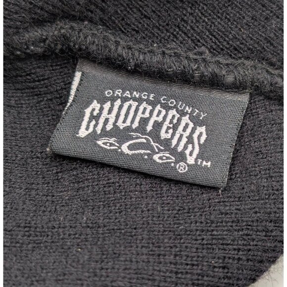 Vintage Orange County Choppers Black Beanie OSFA Sock Hat Stretch VTG Y2K - Picture 4 of 4